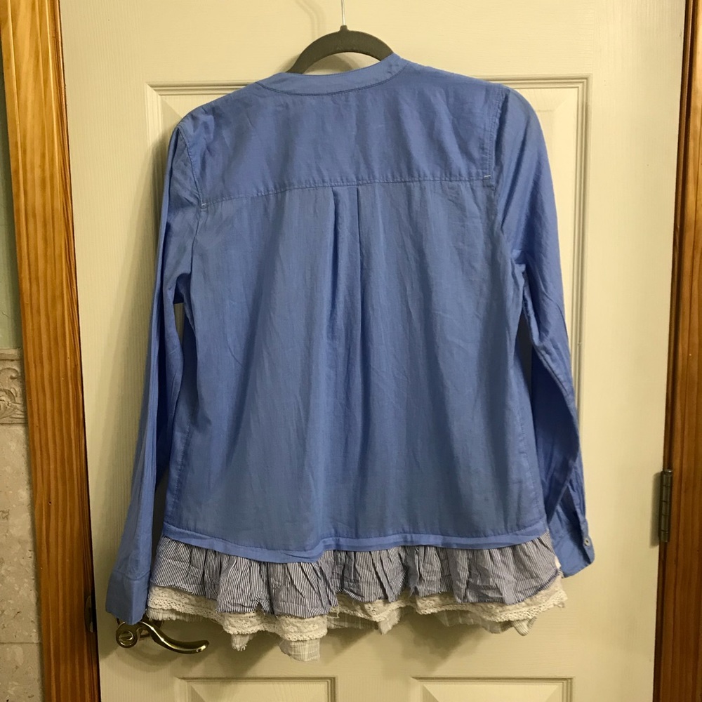 Anthropologie Holding Horses triple ruffle shirt - Picture 2 of 7